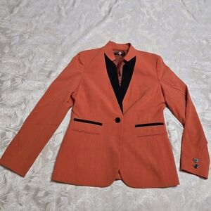 Nine West Suit Jacket Women 6 Burnt Orange Officewear Business Meetings Church